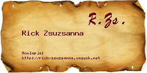 Rick Zsuzsanna névjegykártya